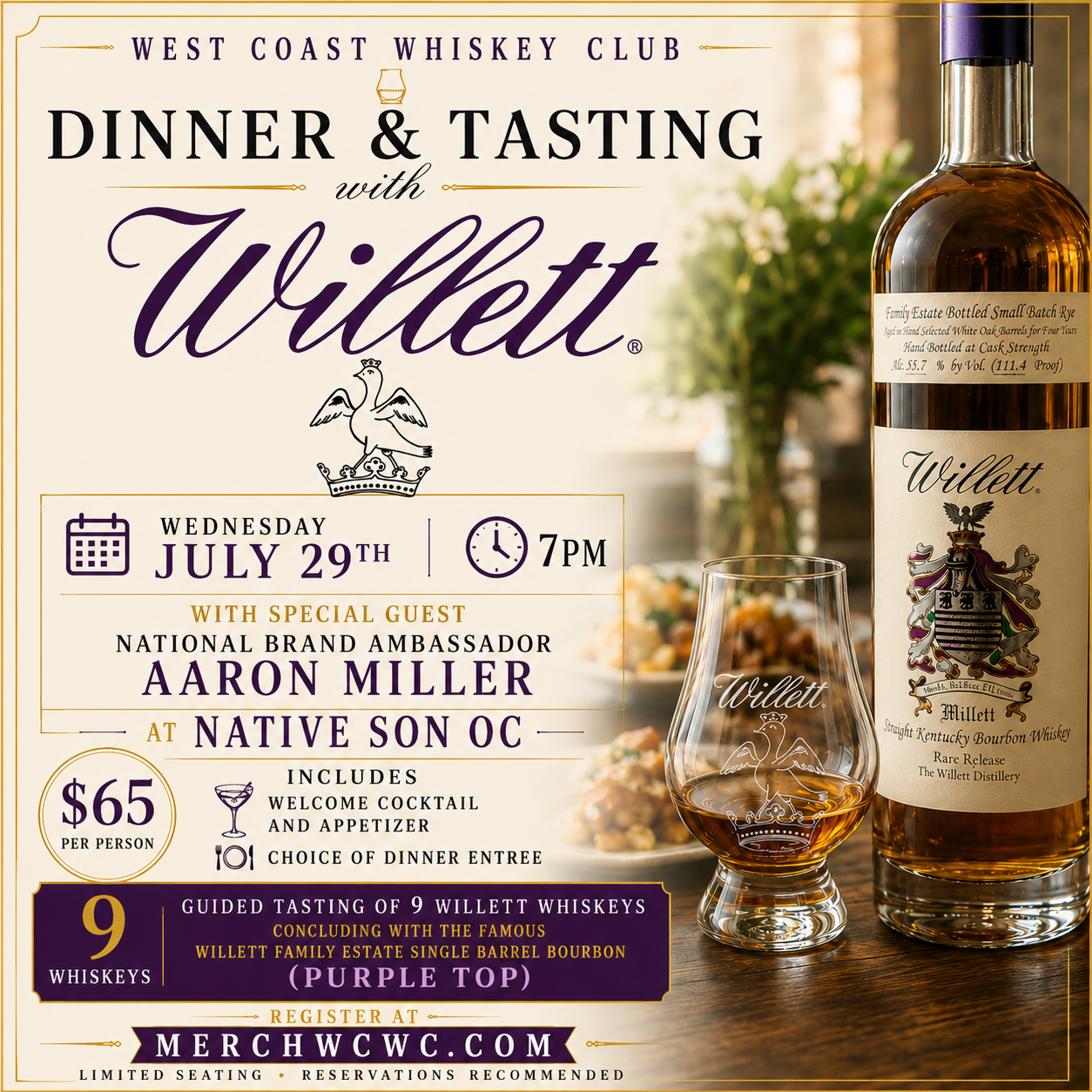 Willett Dinner and Tasting
