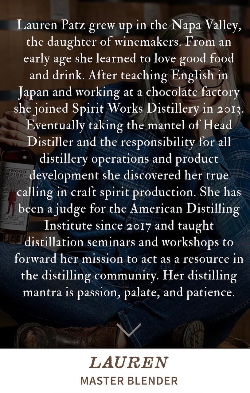 Redwood Empire Dinner and Guided Tasting led by Master Blender Lauren Patz